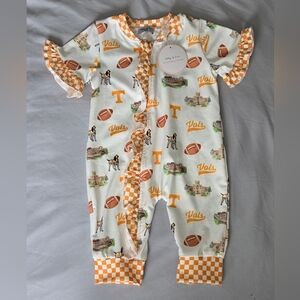 Abby & Evie Long Romper Tennessee Vols Size 6M NWT